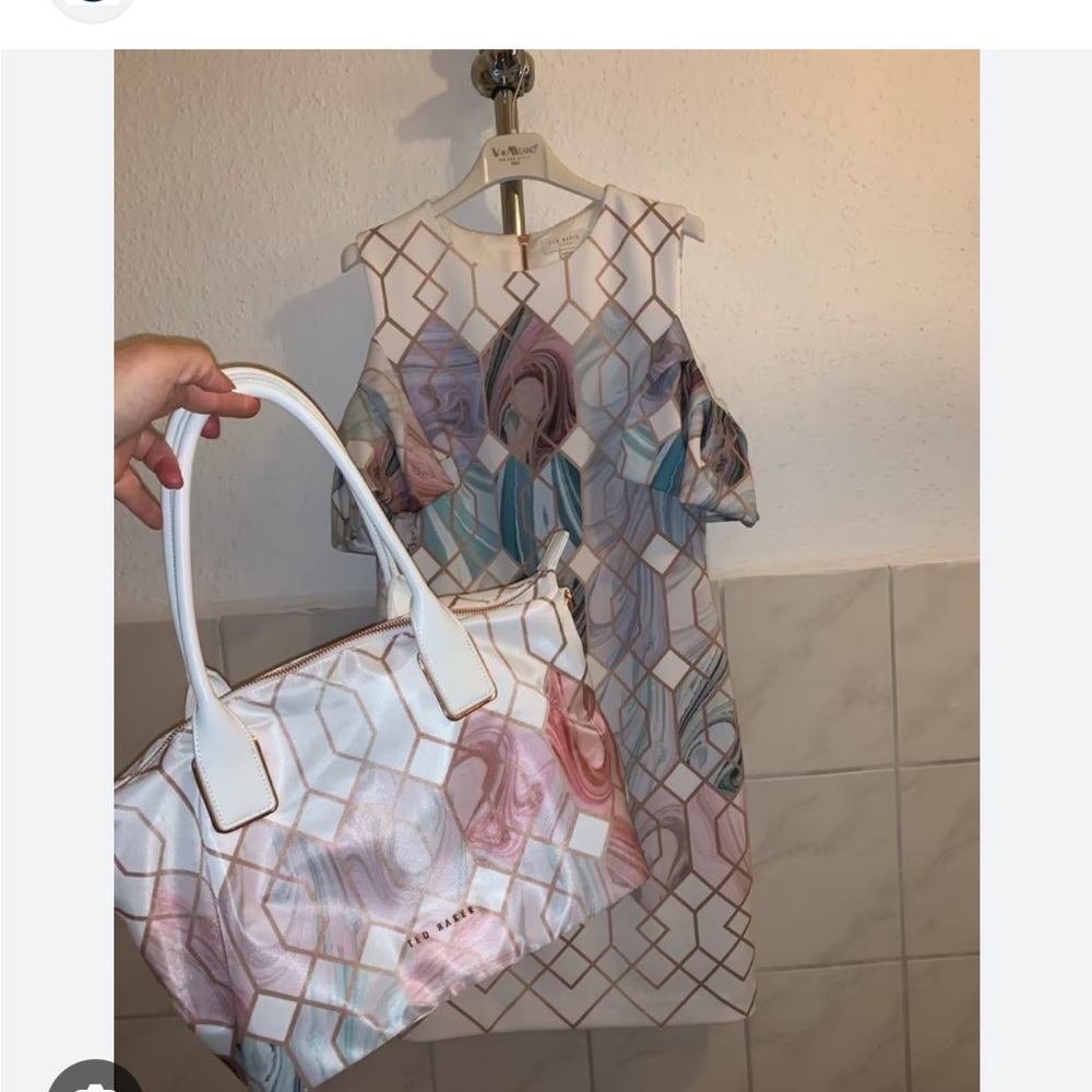 Ted Baker Multicolor Geometric Tote - Picture 5 of 12